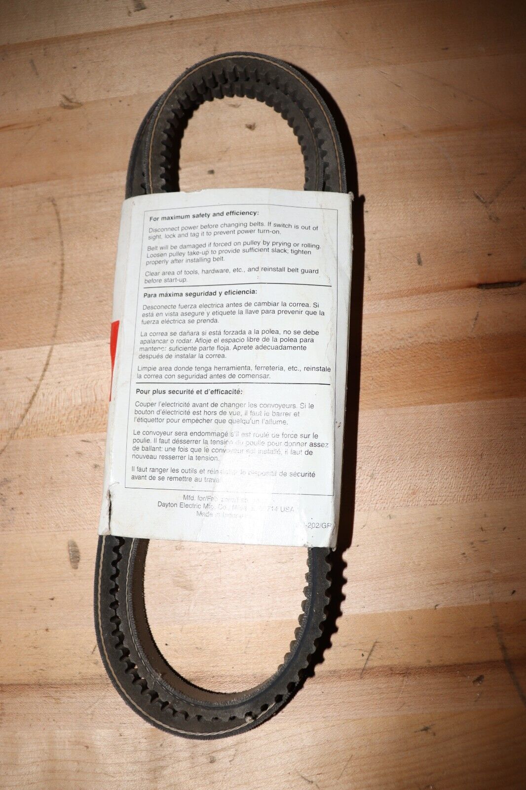 DAYTON Cogged V-Belt: 57 in Outside Lg, 1/2 in Top Wd, 5/16 in Thick, 6L241 - Northside Material Brokers