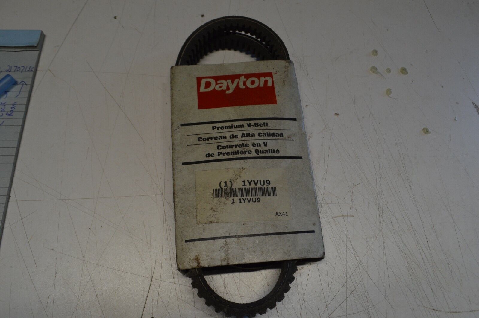 DAYTON Cogged V-Belt AX41, 1YVU9 - Northside Material Brokers