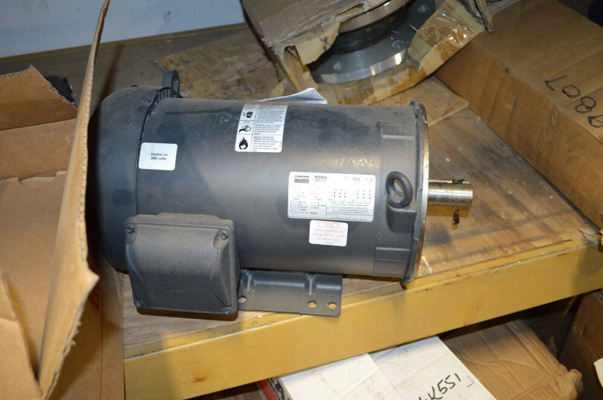 DAYTON General Purpose Motor: Totally Enclosed Fan-Cooled 3 HP, 36VF22B - Northside Material Brokers