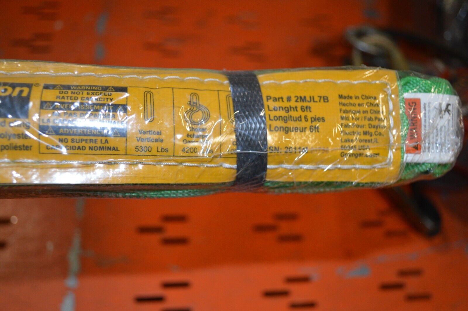 DAYTON Round Sling: 6 ft Sling Lg, 5,300 lb Vertical Capacity, 10,600 lb, 2MJL7 - Northside Material Brokers