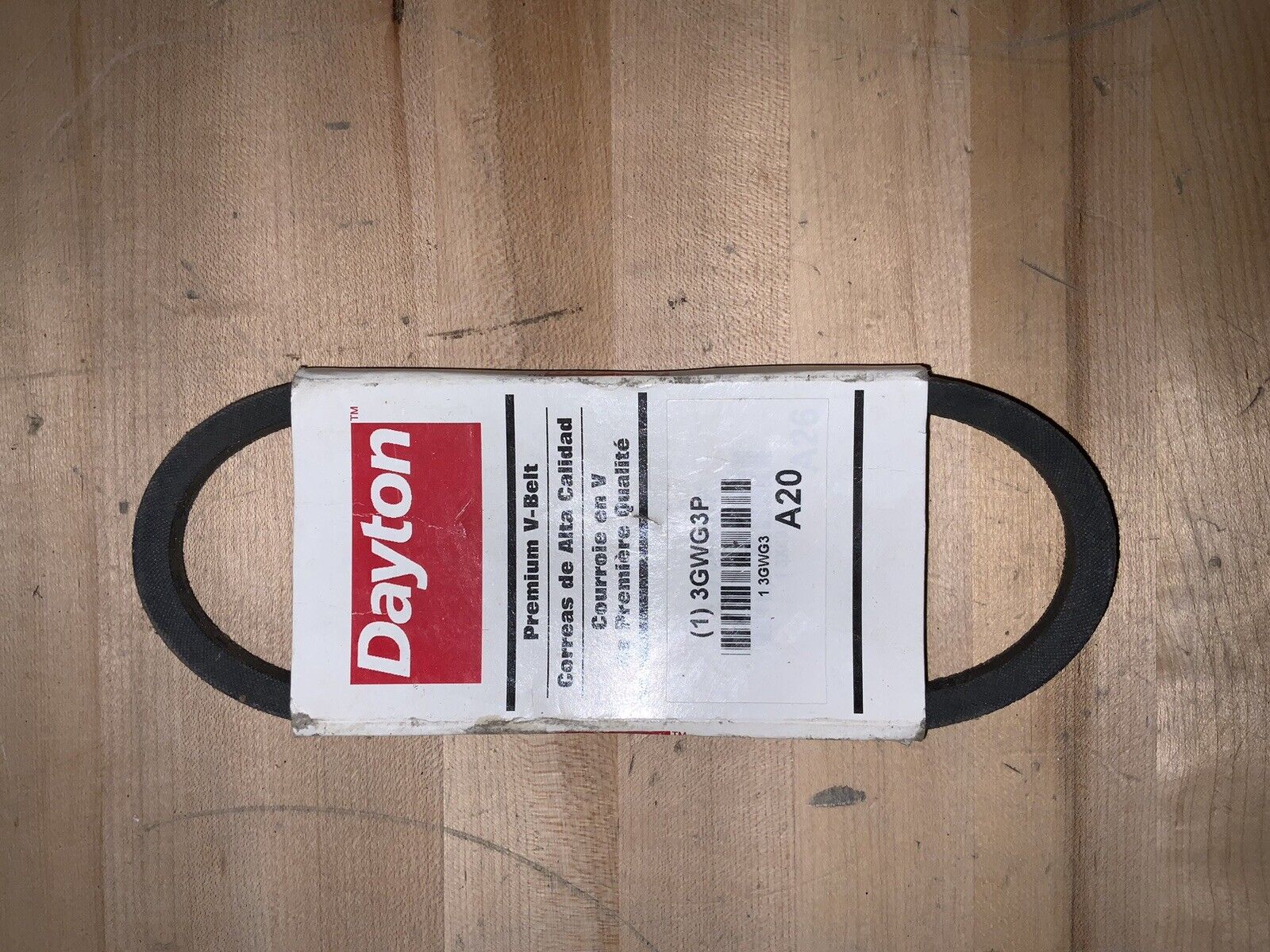 DAYTON V-Belt: 22 in Outside Lg, 1/2 in Top Wd, 5/16 in Thick, 3GWG3 - Northside Material Brokers
