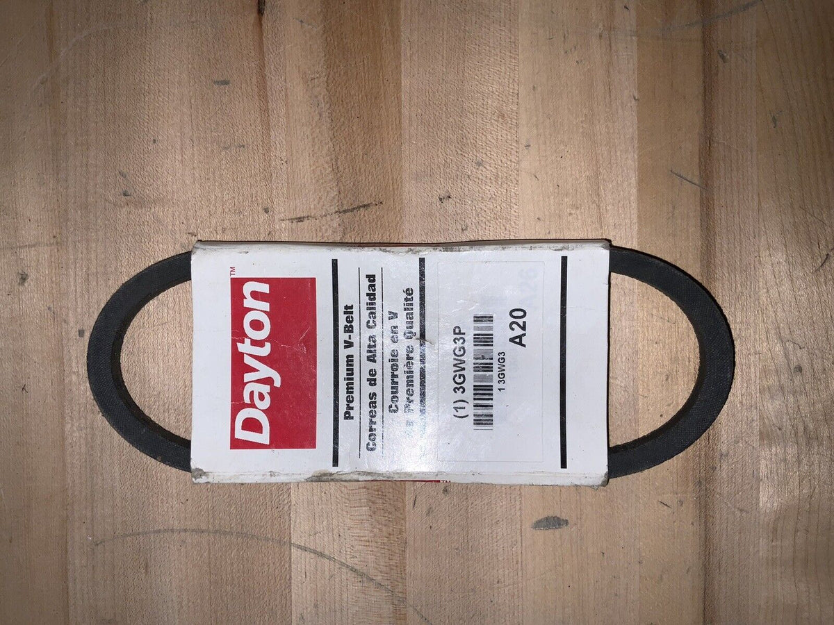 DAYTON V-Belt: 22 in Outside Lg, 1/2 in Top Wd, 5/16 in Thick, 3GWG3 - Northside Material Brokers