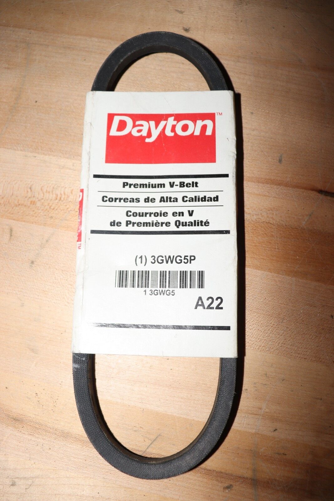 DAYTON V-Belt: 24 in Outside Lg, 1/2 in Top Wd, 5/16 in Thick, 3GWG5 - Northside Material Brokers
