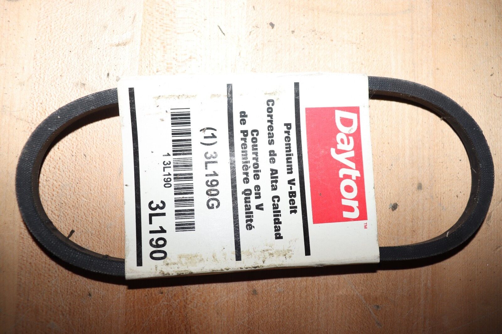 DAYTON V-Belt: 3L190, 19 in Outside Lg, 3/8 in Top Wd, 7/32 in Thick - Northside Material Brokers