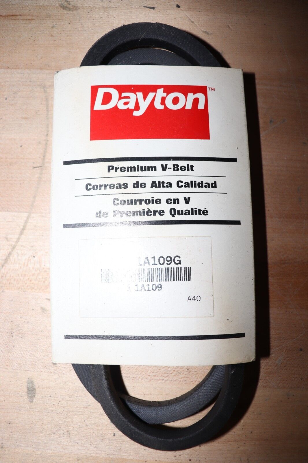 DAYTON V-Belt: 42 in Outside Lg, 1/2 in Top Wd, 5/16 in Thick, 1A109 - Northside Material Brokers