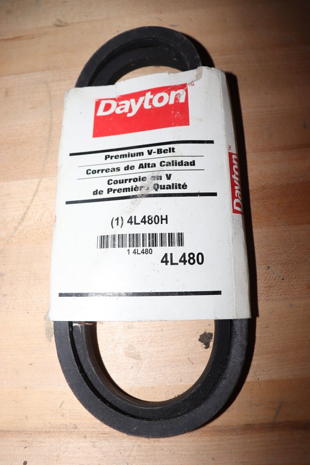 DAYTON V-Belt: 4L480, 48 in Outside Lg, 1/2 in Top Wd, 5/16 in Thick - Northside Material Brokers