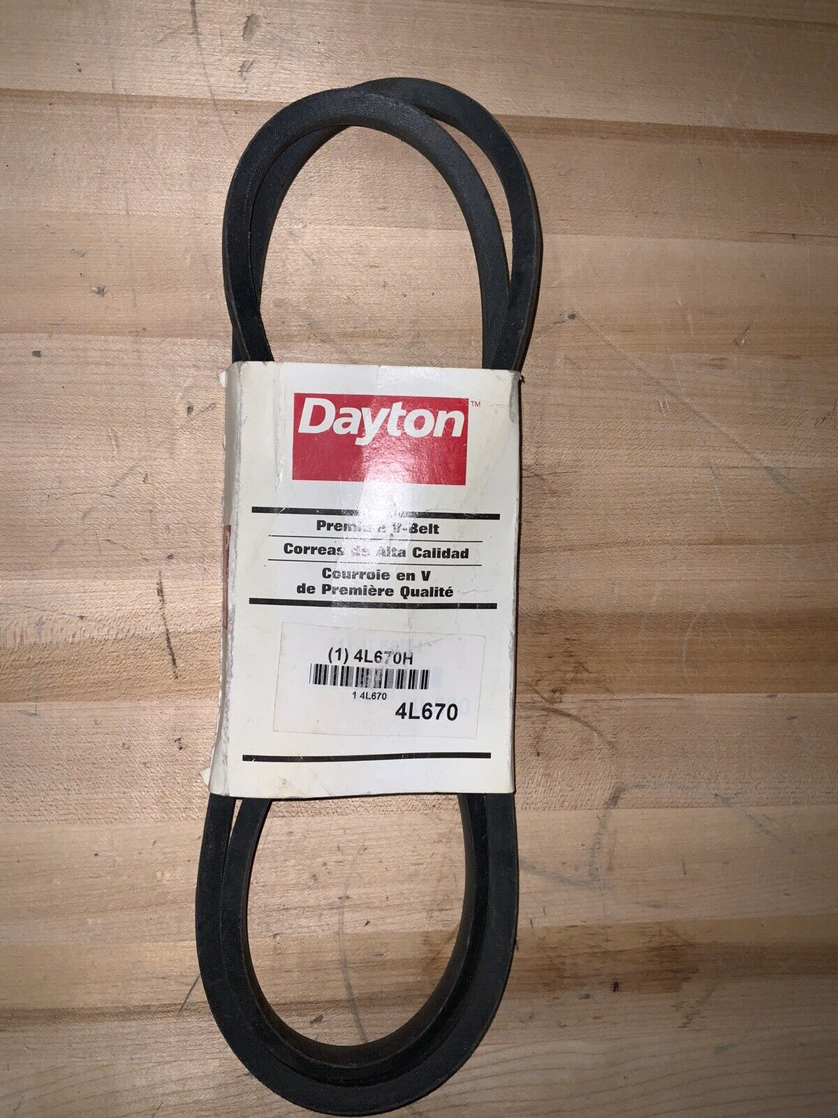 DAYTON V-Belt: 4L670, 67 in Outside Lg, 1/2 in Top Wd, 5/16 in Thick, 4L670 - Northside Material Brokers