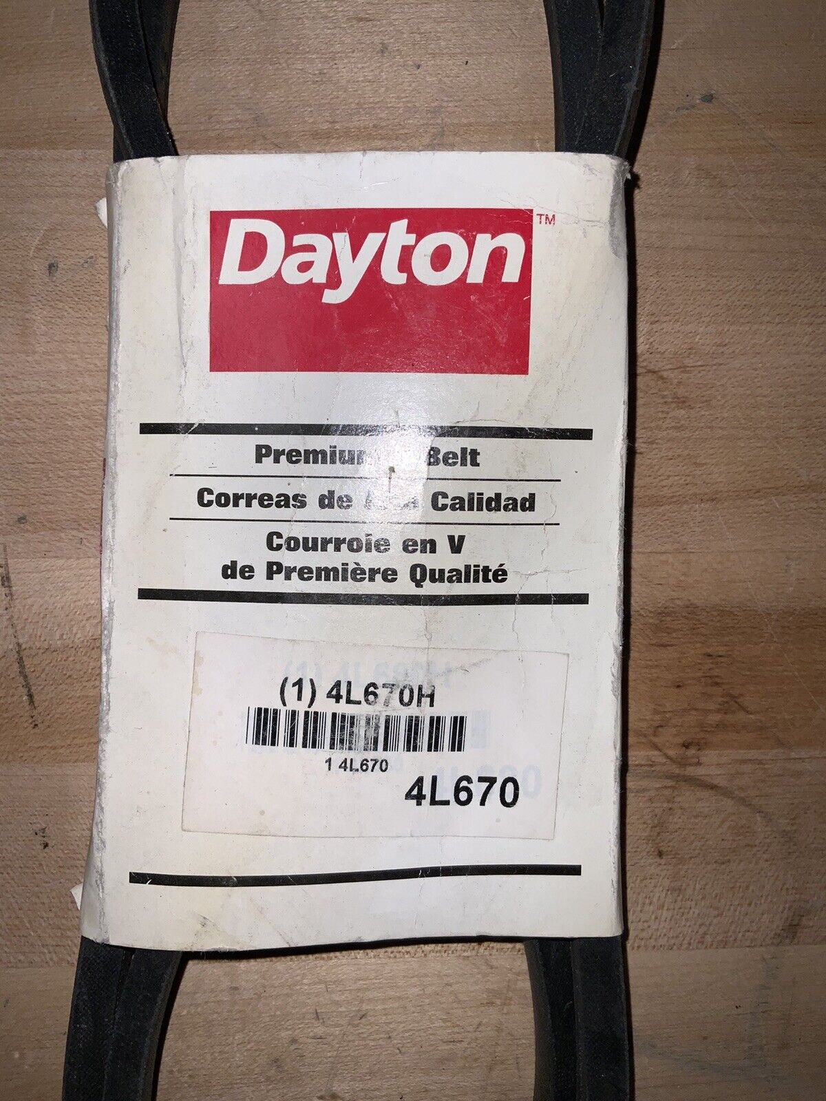 DAYTON V-Belt: 4L670, 67 in Outside Lg, 1/2 in Top Wd, 5/16 in Thick, 4L670 - Northside Material Brokers