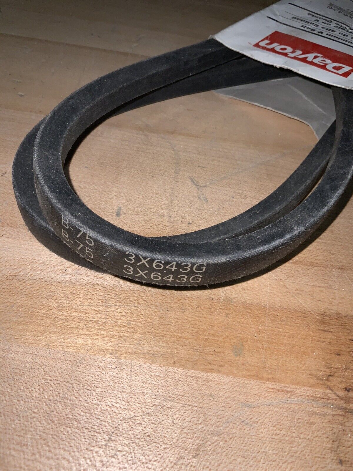DAYTON V-Belt: 78 in Outside Lg, 21/32 in Top Wd, 13/32 in Thick, 3X643 - Northside Material Brokers