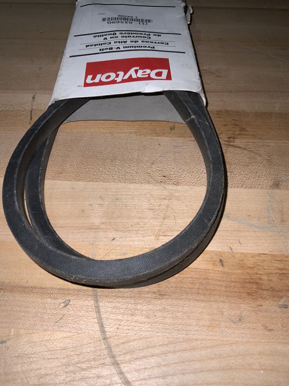 DAYTON V-Belt: A66, 68 in Outside Lg, 1/2 in Top Wd, 5/16 in Thick, 6X569 - Northside Material Brokers