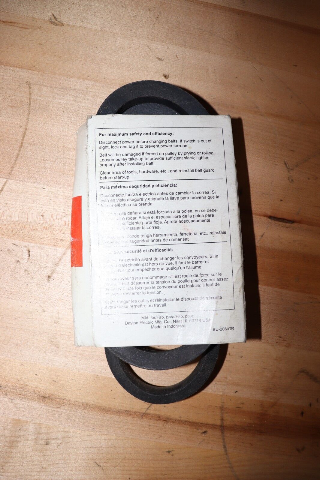 DAYTON V-Belt: B39, 42 in Outside Lg, 21/32 in Top Wd, 13/32 in Thick, 6L211 - Northside Material Brokers