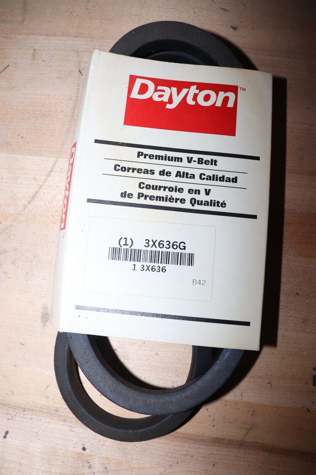 DAYTON V-Belt: B42, 45 in Outside Lg, 21/32 in Top Wd, 13/32 in Thick, 3X636 - Northside Material Brokers