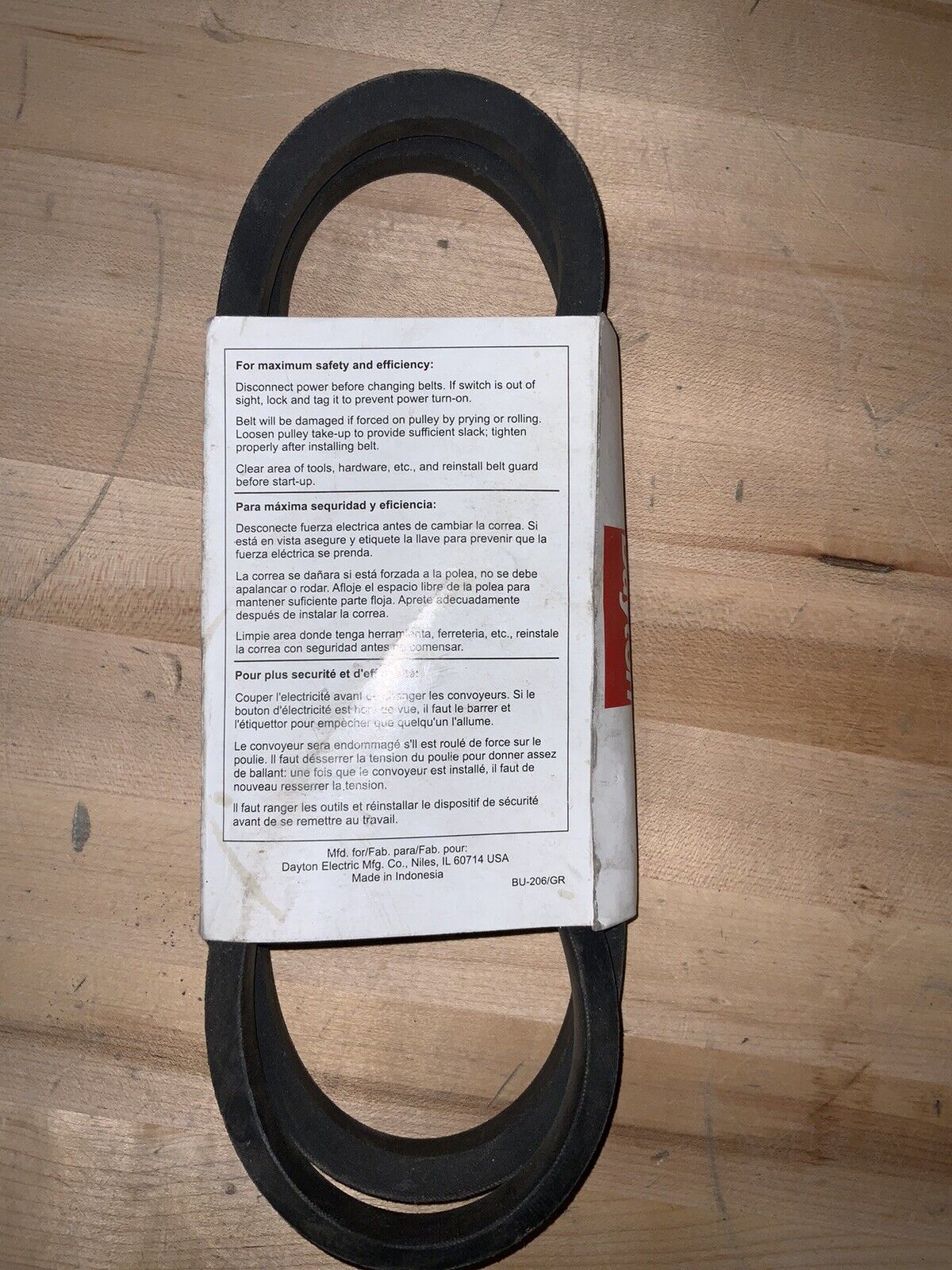 DAYTON V-Belt: B54, 57 in Outside Lg, 21/32 in Top Wd, 13/32 in Thick, 6X875 - Northside Material Brokers