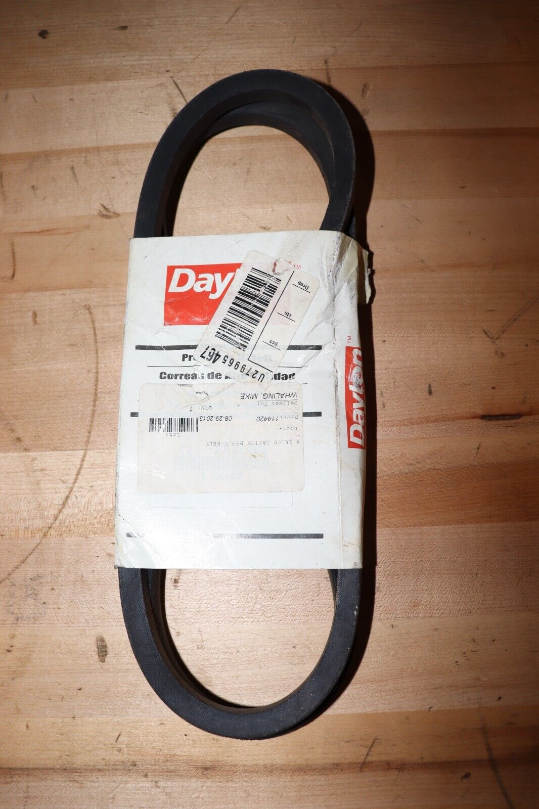 DAYTON V-Belt: B59, 62 in Outside Lg, 21/32 in Top Wd, 13/32 in Thick, 1A108 - Northside Material Brokers