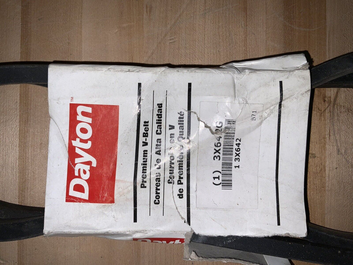 DAYTON V-Belt: B71, 74 in Outside Lg, 21/32 in Top Wd, 13/32 in Thick, 3X642 - Northside Material Brokers