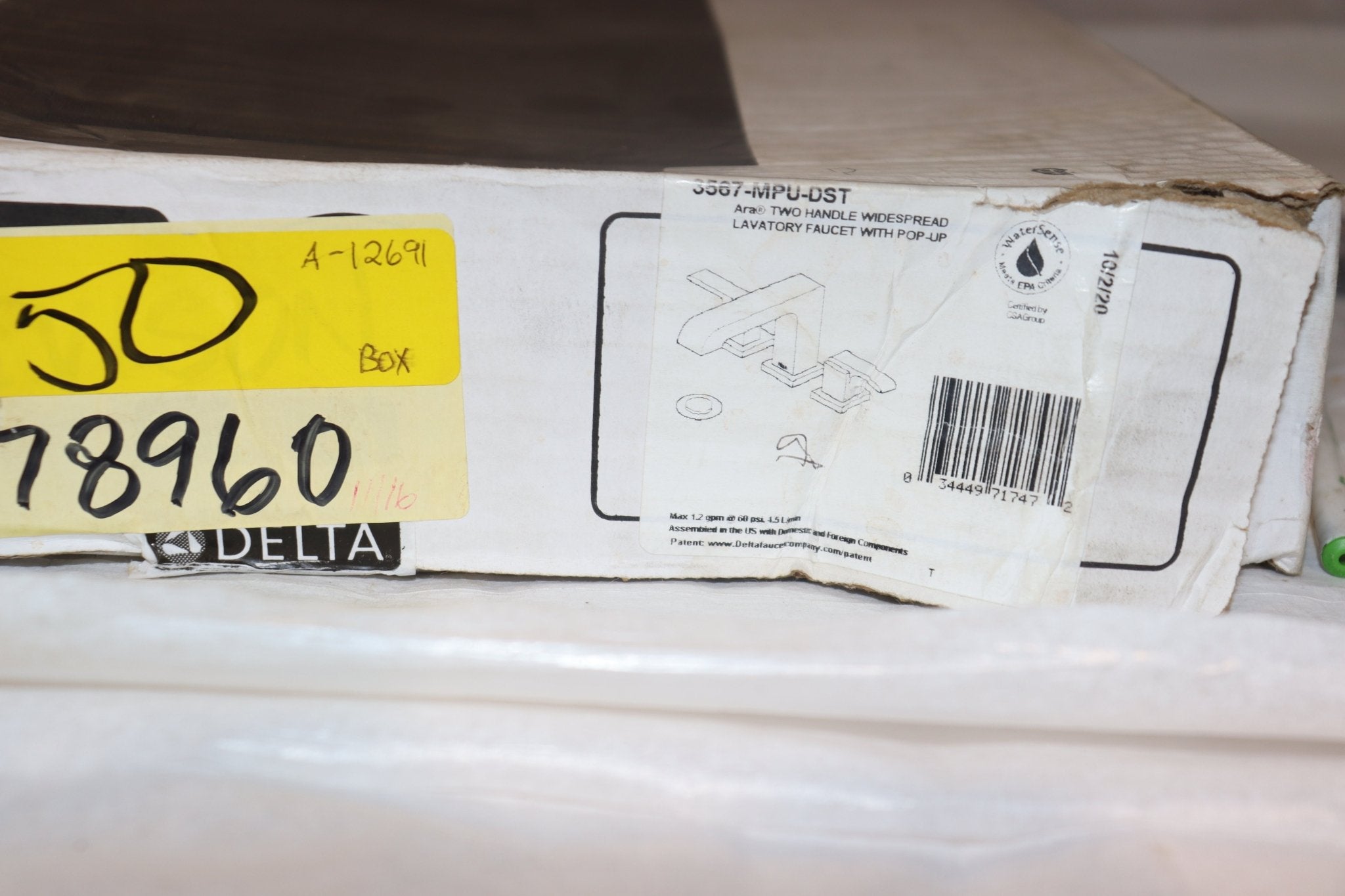 DELTA CHROME MODERN WIDE-SPREAD FAUCET 3567-MPU-DST - Northside Material Brokers
