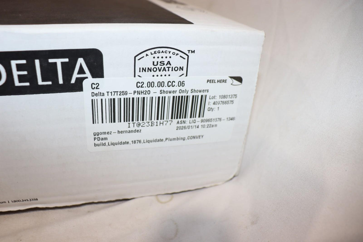 Delta T17T259-SSH2O Trinsic Thermostatic Shower Trim Only w Cartridge, Stainless - Northside Material Brokers