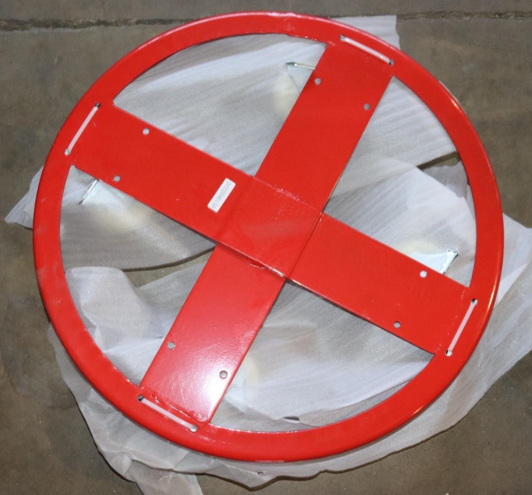 Drum Dolly, Cap 2000 Lb, 55 Gal Drum, 48J137, NOB, Red - Northside Material Brokers