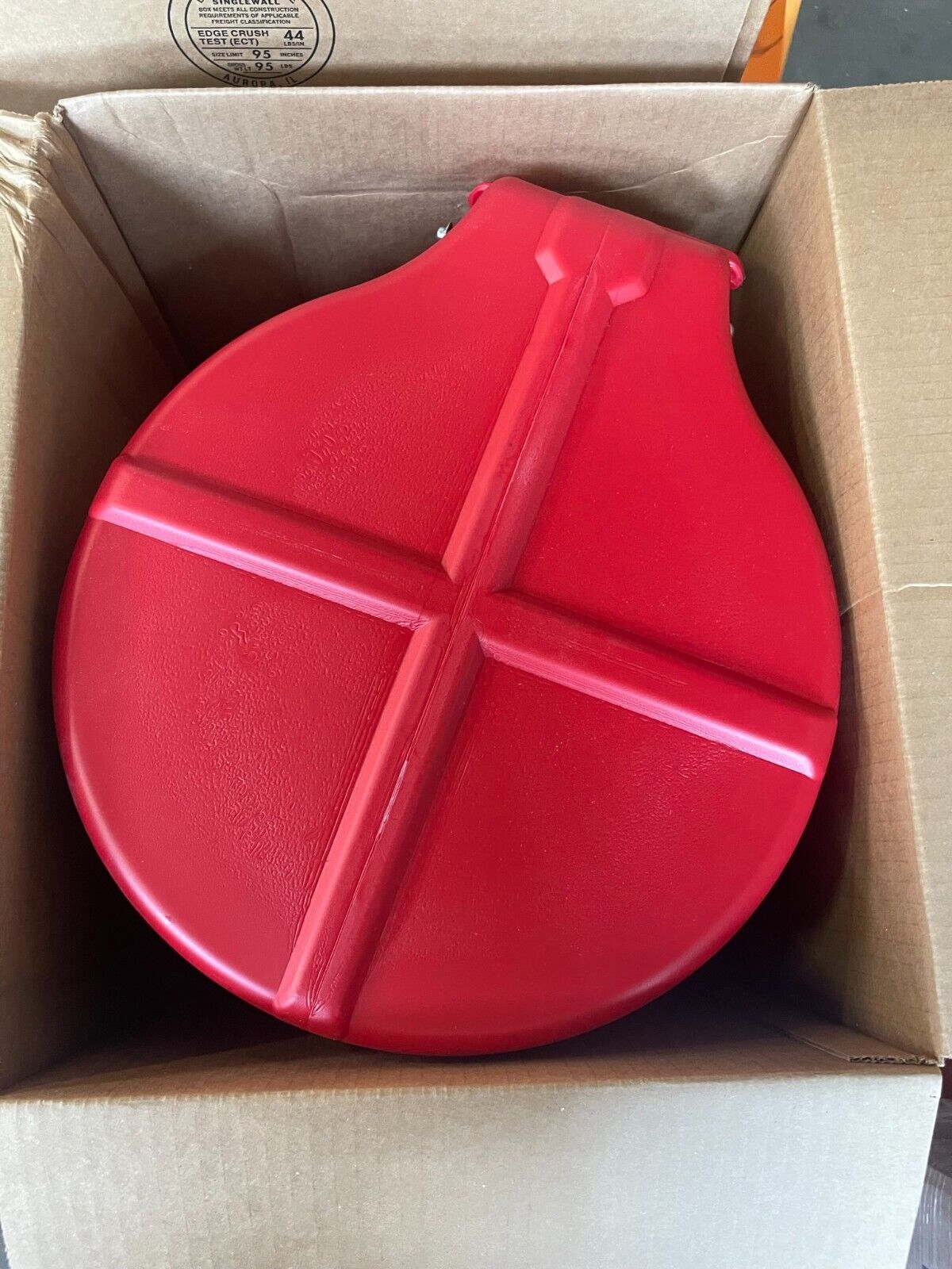 EAGLE Oily Waste Can: 6 gal Can Capacity, Polyethylene, Red, Foot Operated Self - Northside Material Brokers