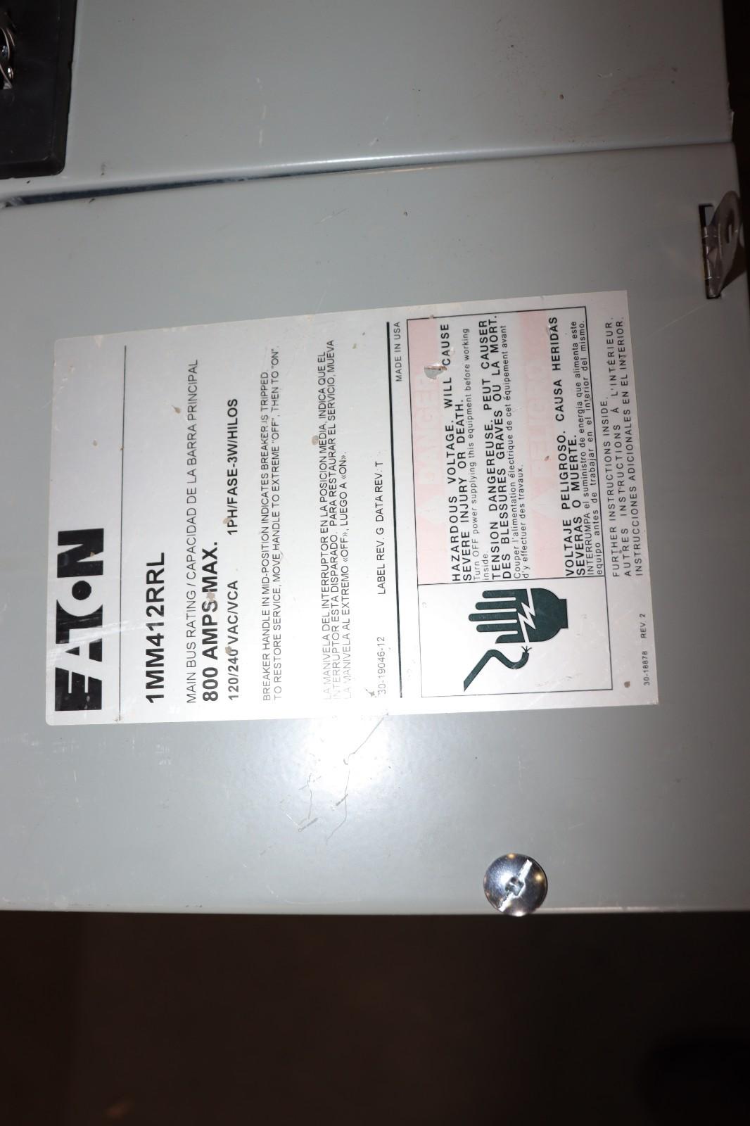 Eaton 1MM412RRL 800 Amp 4-Gang 125A 1-Phase Four Meter Socket Modular Stack Used - Northside Material Brokers