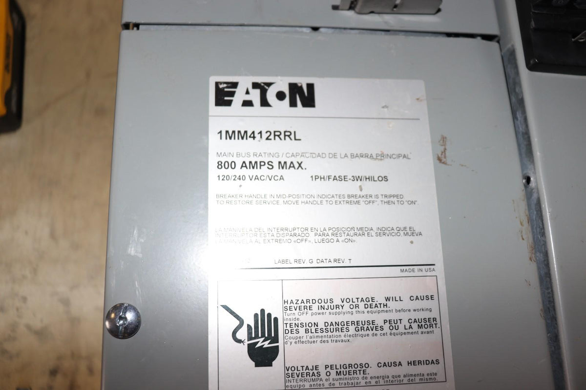 Eaton 1MM412RRL 800 Amp 4-Gang 125A 1-Phase Four Meter Socket Modular Stack Used - Northside Material Brokers