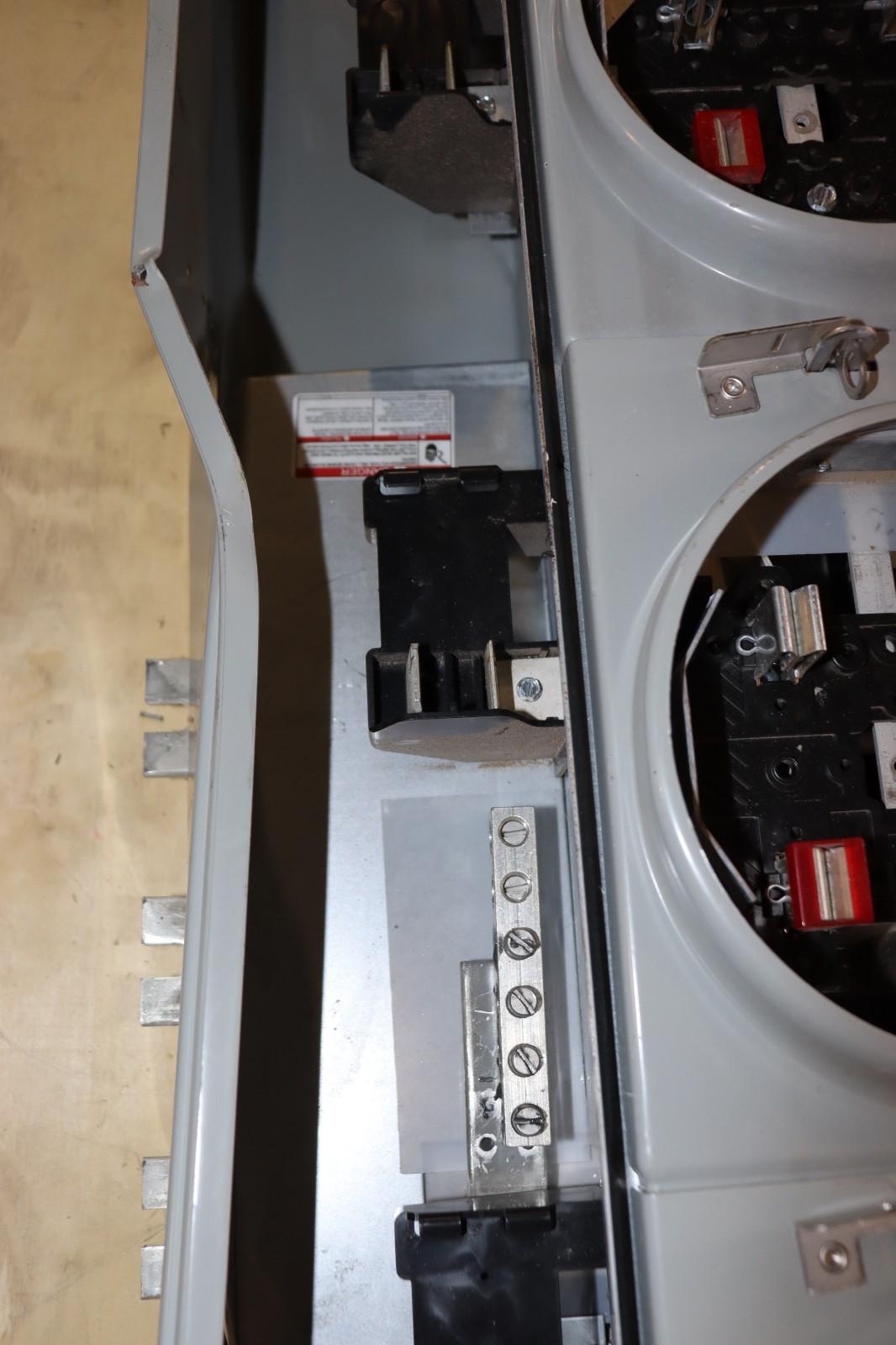 Eaton 1MM412RRL 800 Amp 4-Gang 125A 1-Phase Four Meter Socket Modular Stack Used - Northside Material Brokers