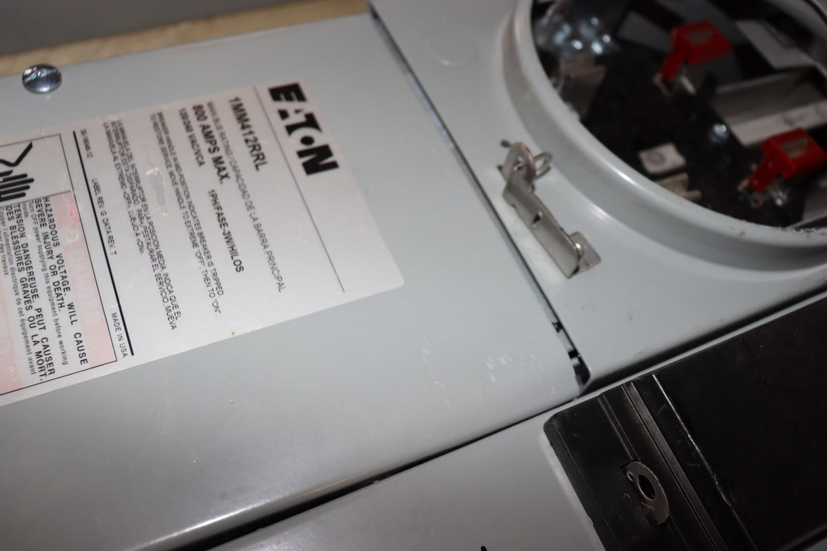 Eaton 1MM412RRL 800 Amp 4-Gang 125A 1-Phase Four Meter Socket Modular Stack Used - Northside Material Brokers