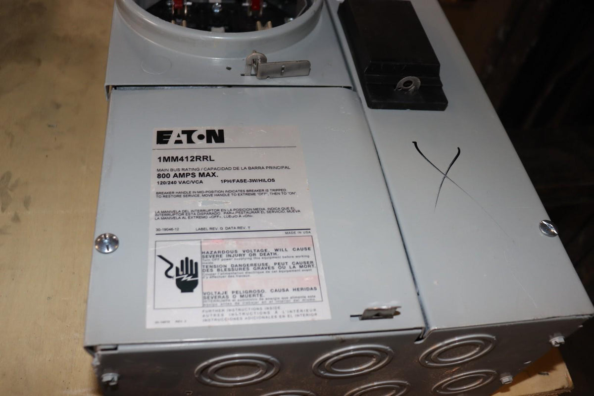 Eaton 1MM412RRL 800 Amp 4-Gang 125A 1-Phase Four Meter Socket Modular Stack Used - Northside Material Brokers