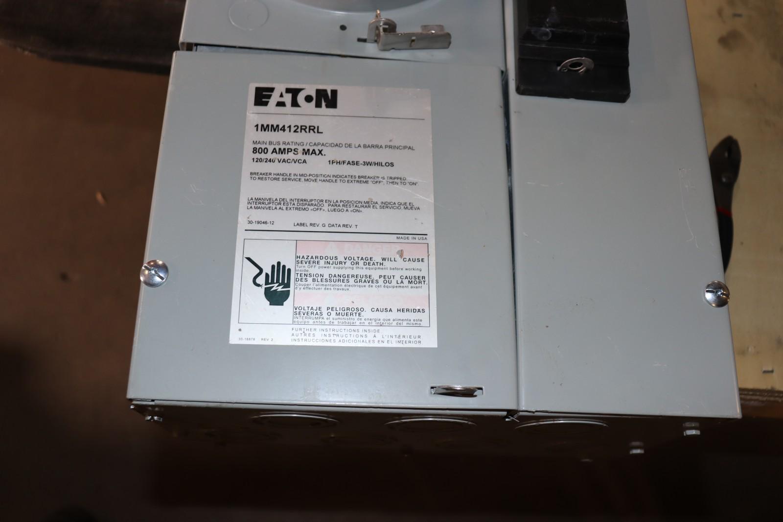 Eaton 1MM412RRL 800 Amp 4-Gang 125A 1-Phase Four Meter Socket Modular Stack Used - Northside Material Brokers