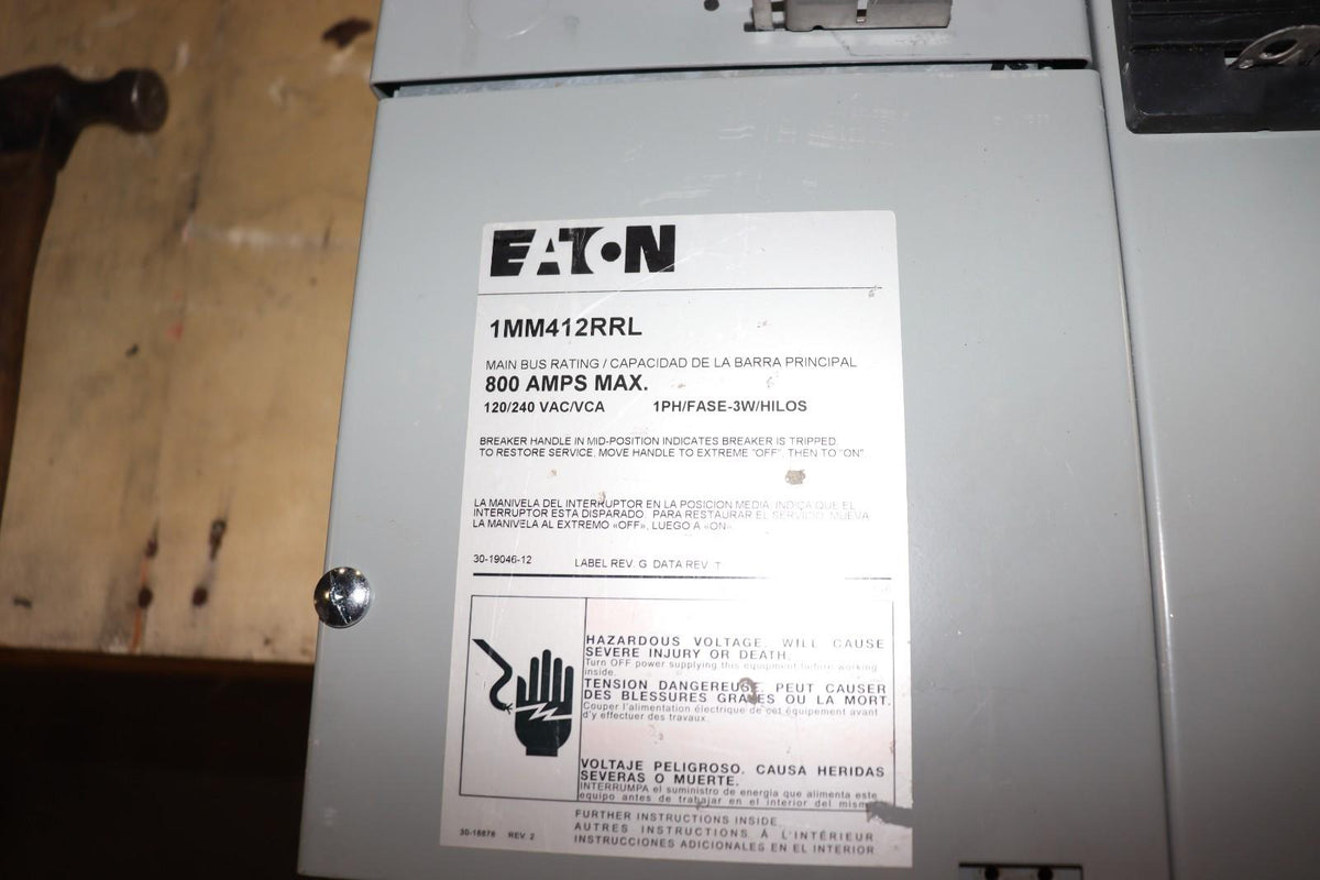 Eaton 1MM412RRL 800 Amp 4-Gang 125A 1-Phase Four Meter Socket Modular Stack Used - Northside Material Brokers