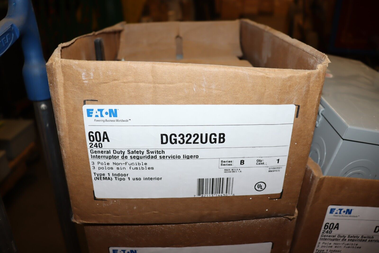 Eaton 60 Amp 2 Pole 240 Volt Disconnect and Safety Switch DG222UGB - Northside Material Brokers