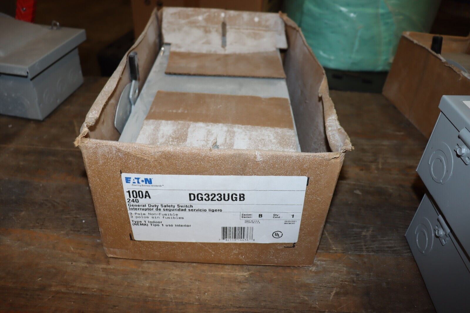 Eaton DG323UGB 240 Volt 3 Pole Disconnect 100 Amp 240V Safety Switch - Northside Material Brokers