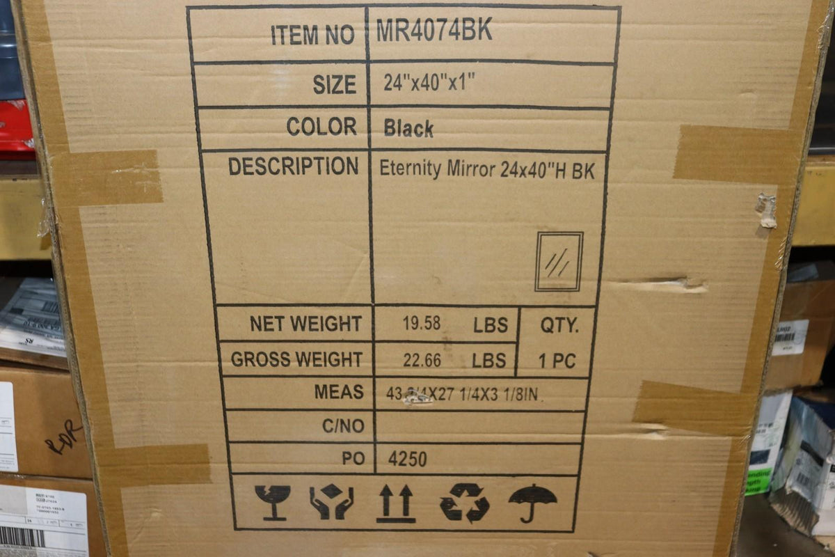 Elegant Decor 4074 Eternity Mirror, Black, 24" - MR4074BK - Northside Material Brokers