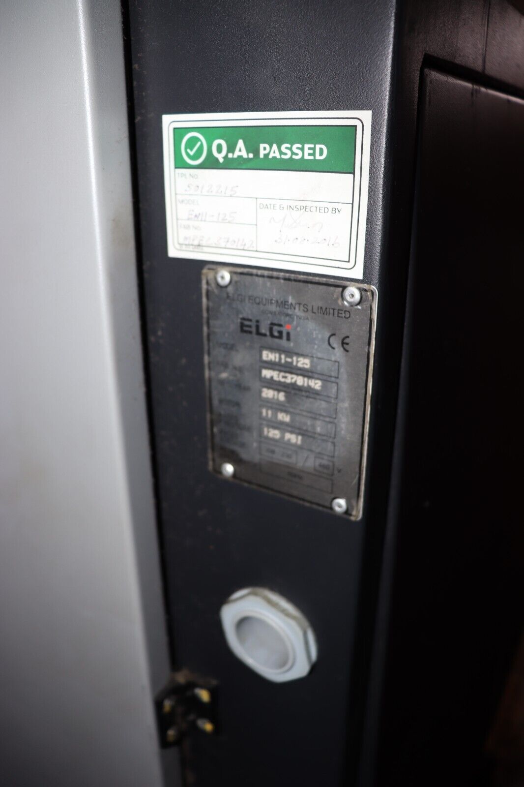 ELGi EN II Series 15-HP Tankless Rotary Screw Air Compressor, 230/480V 3 PH - Northside Material Brokers
