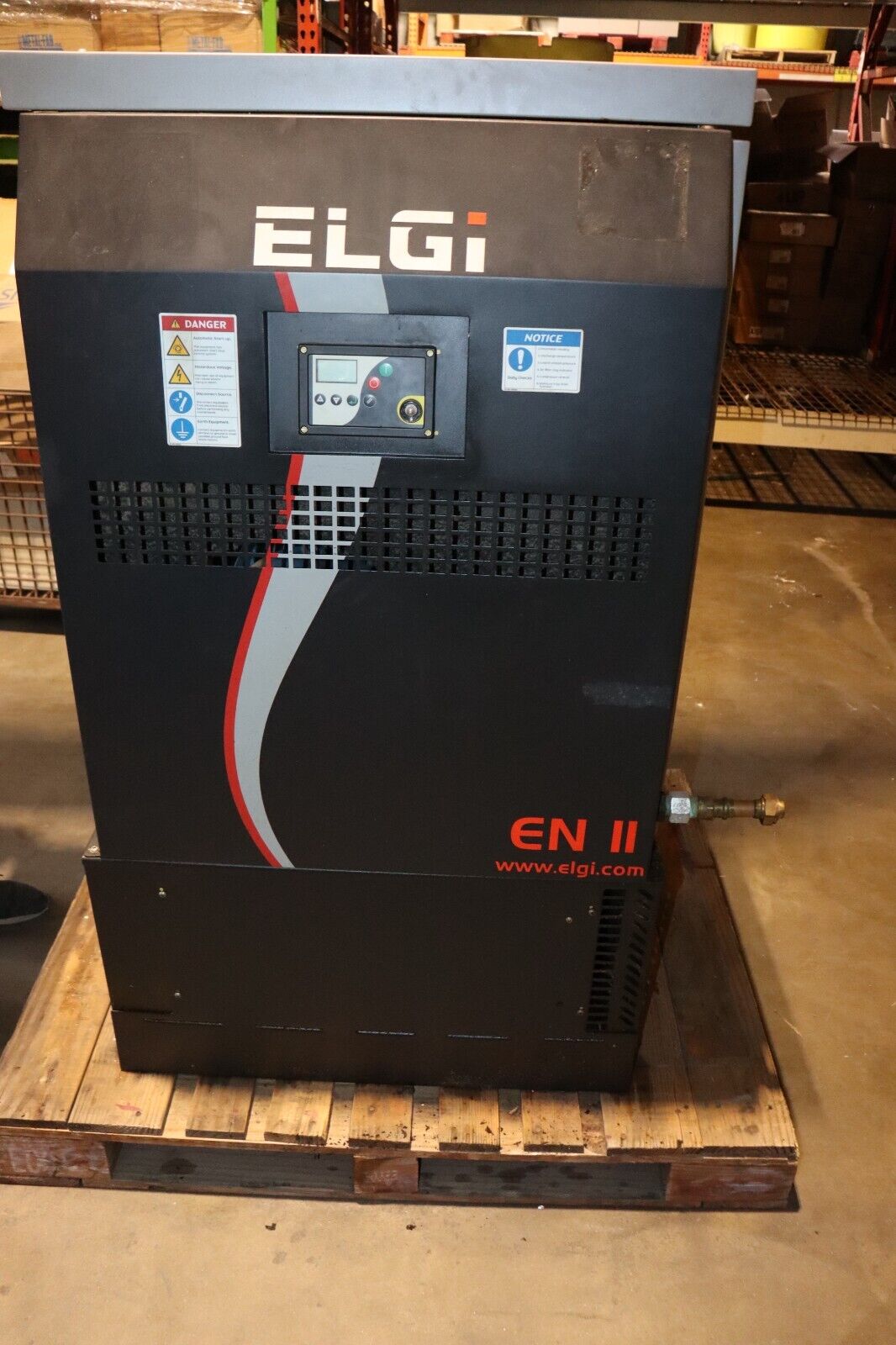 ELGi EN II Series 15-HP Tankless Rotary Screw Air Compressor, 230/480V 3 PH - Northside Material Brokers