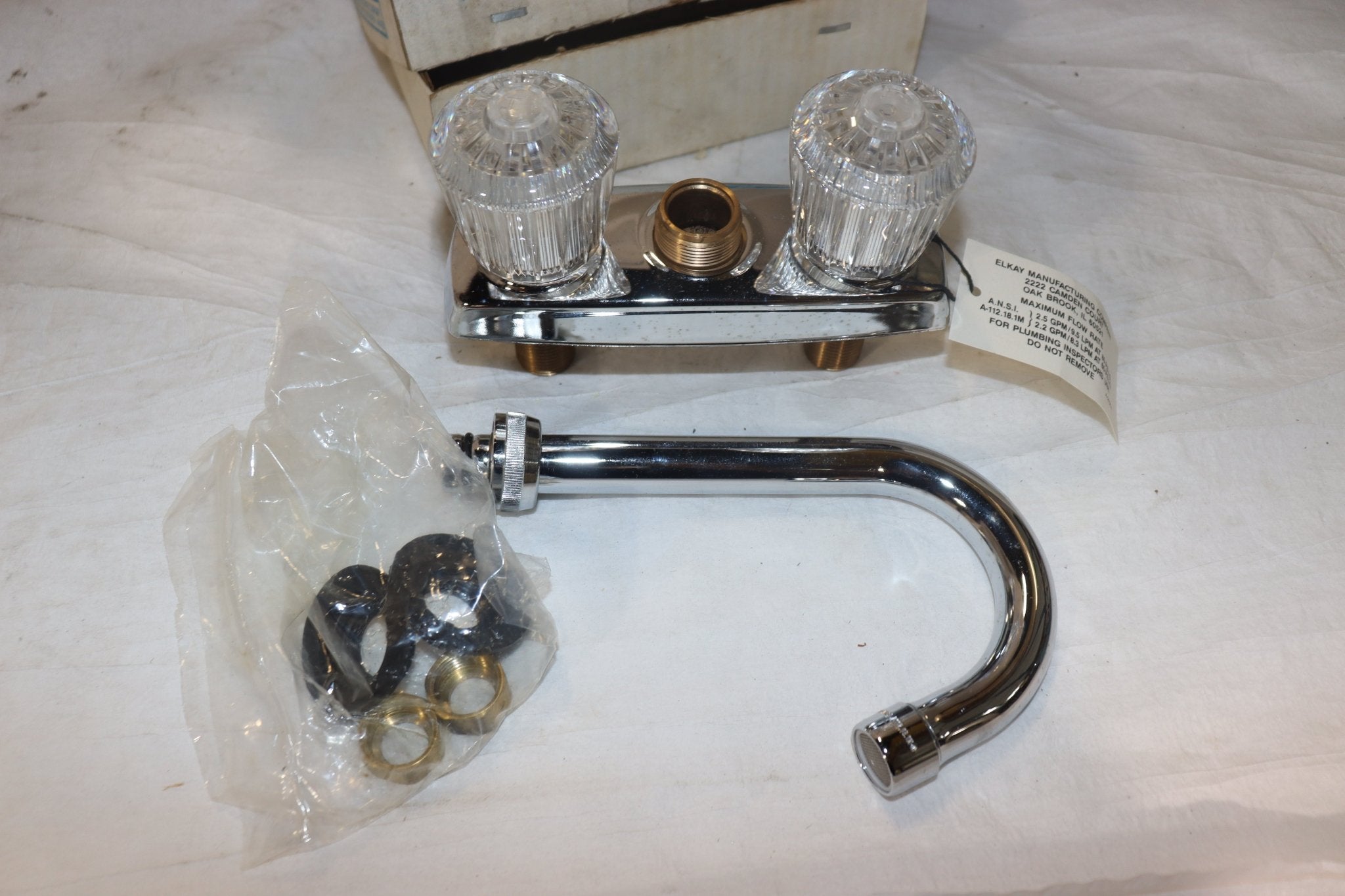 Elkay 15" x 15" x 5.15" Stainless Steel Bar Sink w/ Faucet & Drain, DP211515C - Northside Material Brokers