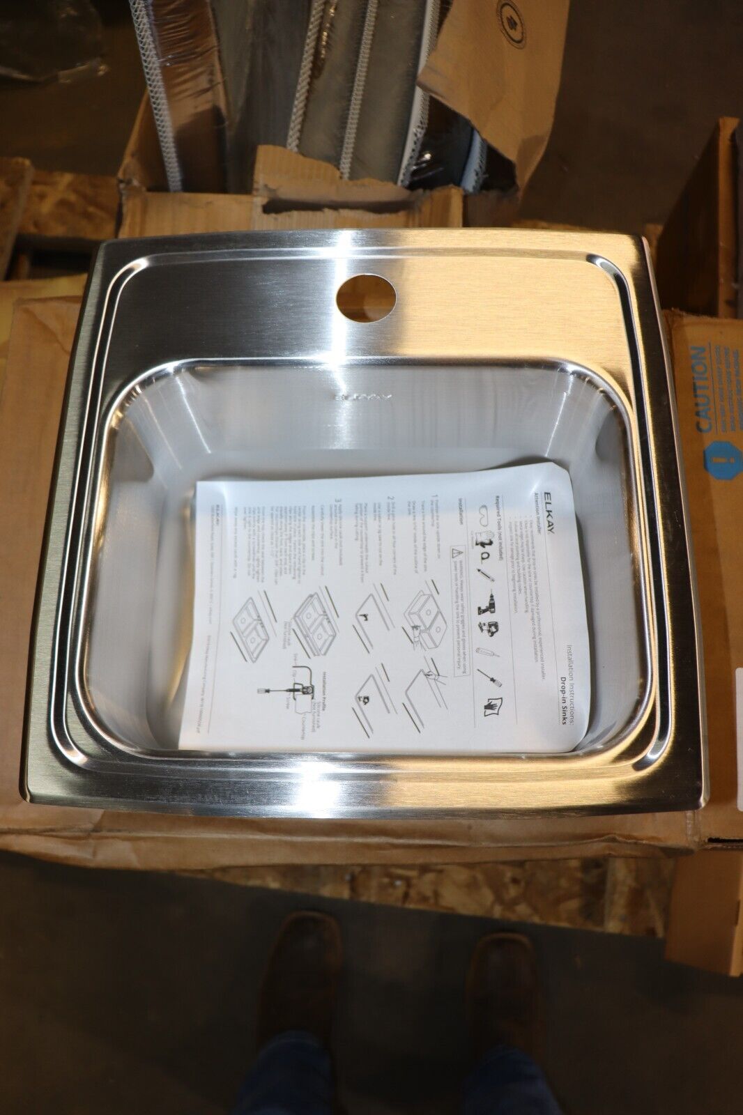 Elkay Celebrity Stainless Steel 15" x 15" x 6-1/8", Single Bowl Drop-in Bar Sink - Northside Material Brokers
