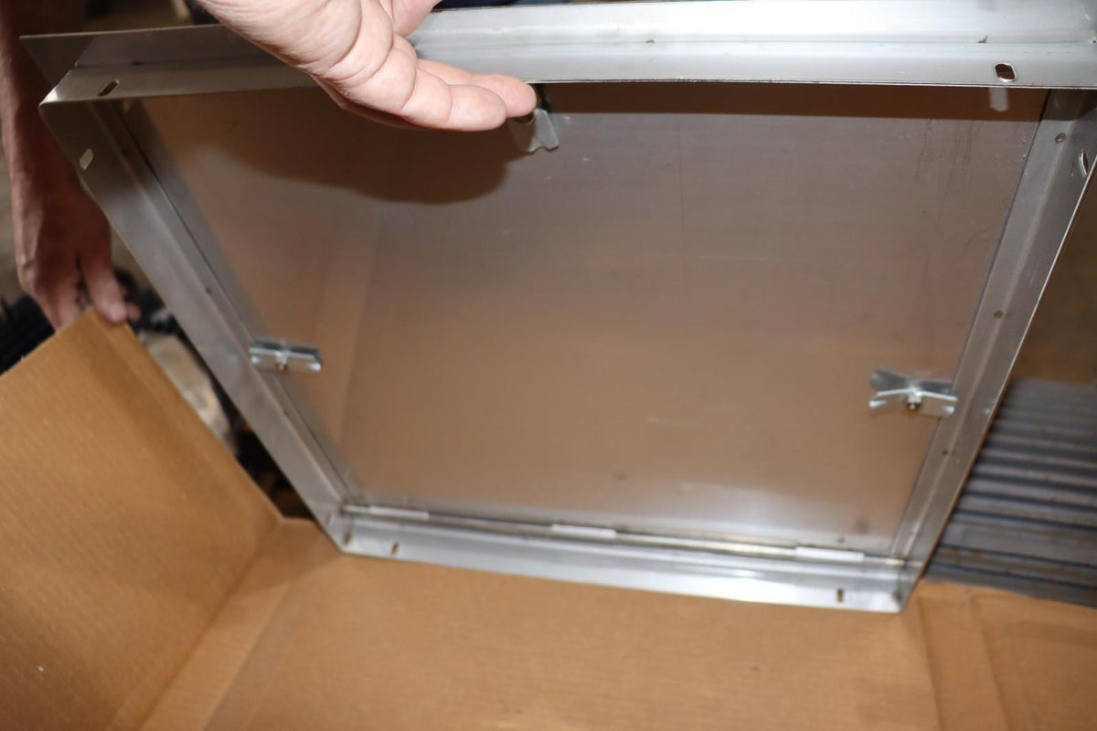 Elmdor DW_18X18-SS-SDL Access Door 18"X18" Stainless Steel, NIOB, 1 Small Dent - Northside Material Brokers