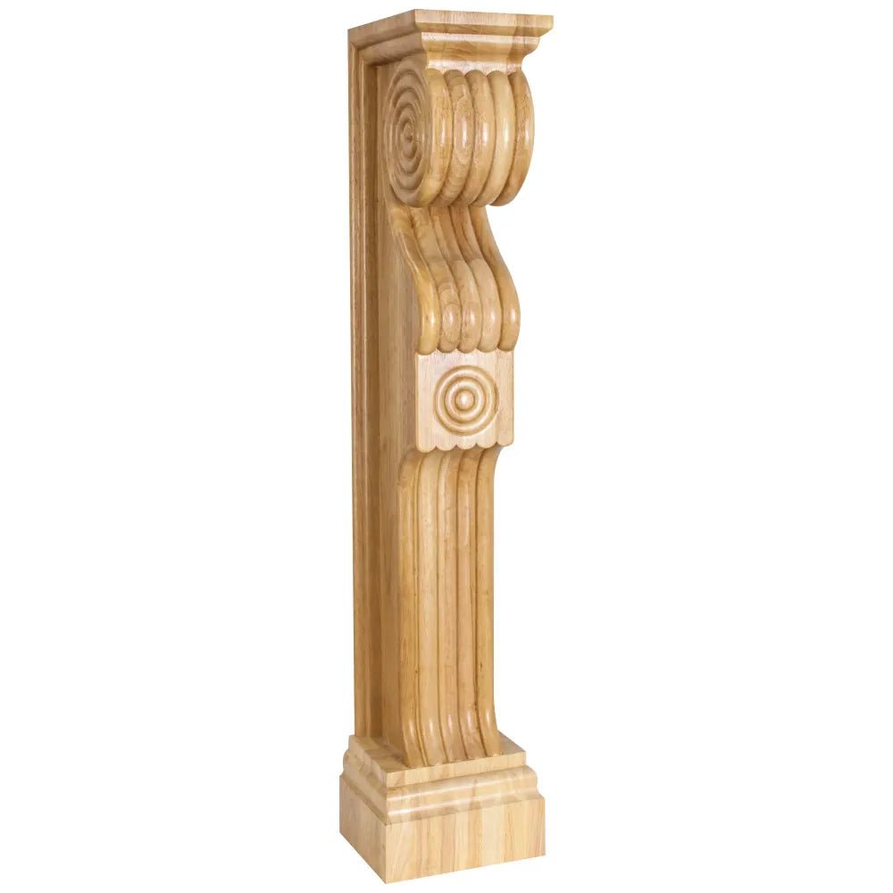 English Romanesque Fireplace Corbel Alder 7-1/2" W x 8" D x 36" H FCOR4 - Northside Material Brokers
