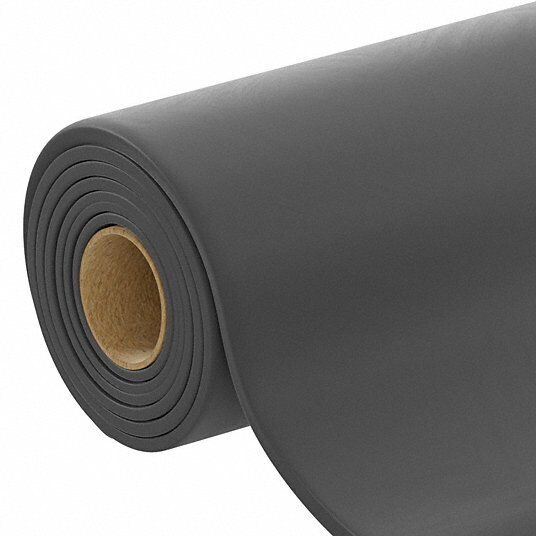 EPDM Neoprene SBR Roll: Flame-Resistant, 42 in x 25 ft, 3/16 in Thick, 6YGR5 - Northside Material Brokers