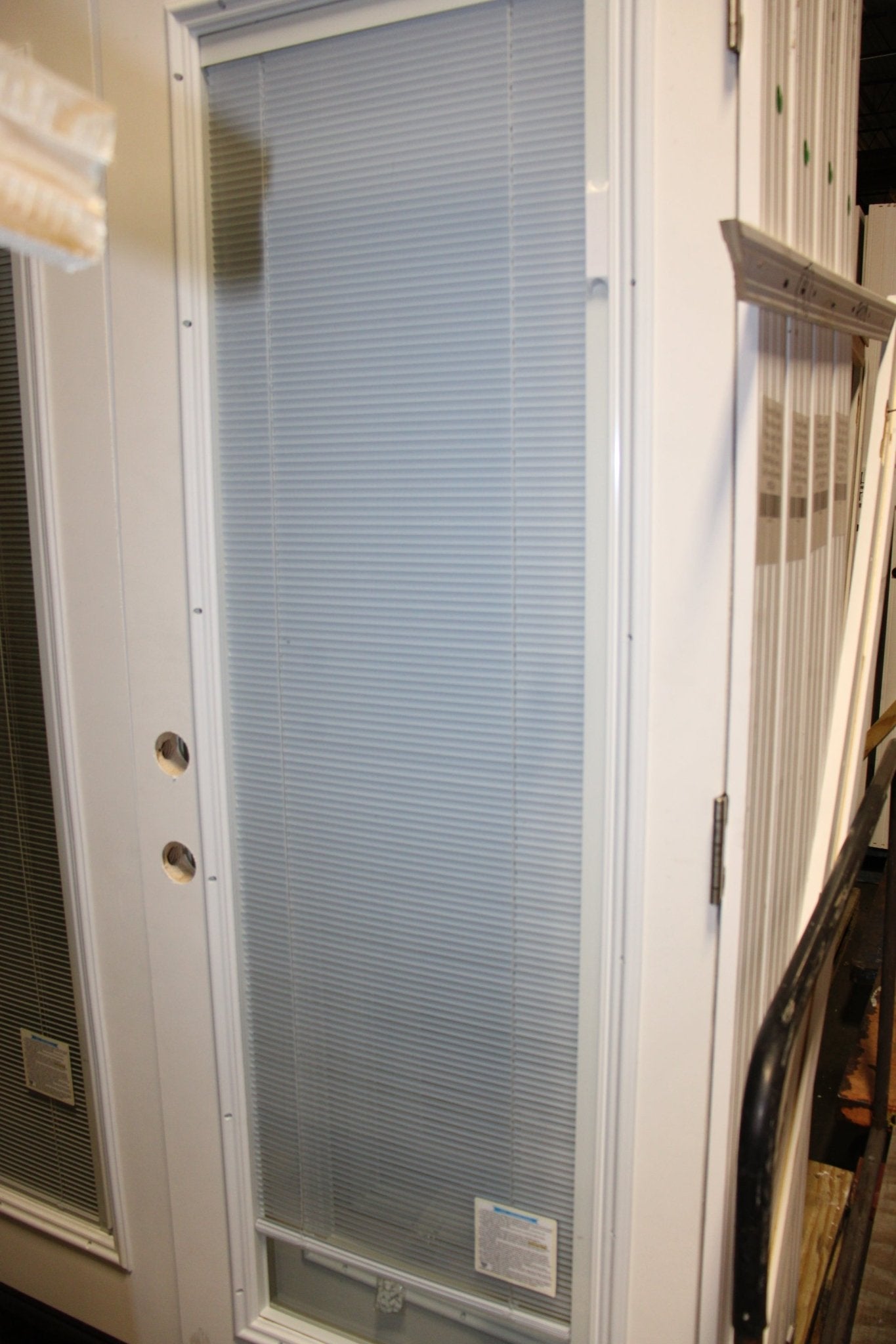 Exterior Double Patio Door with Frame Retro Fit 60 Inch Full View Mini-Blind Glass - Northside Material Brokers