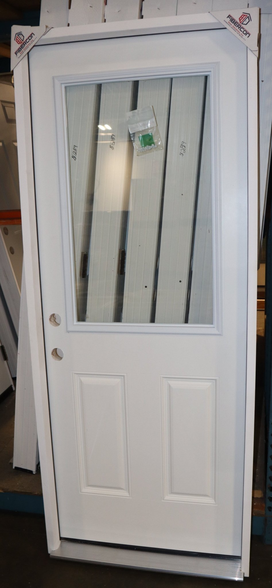 Exterior Entry Door Half View Prehung 32 Inch Fiberglass/Steel, 2/8 x 6/8 - Northside Material Brokers