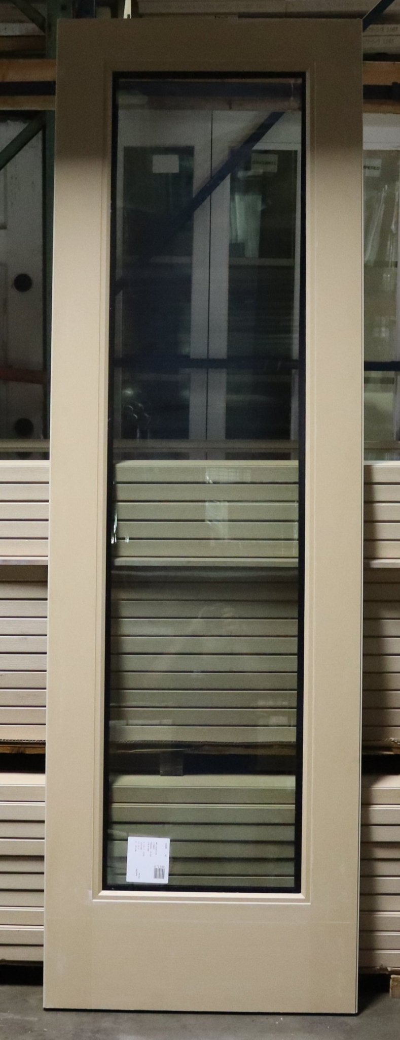 Exterior Fiberglass Full View Glass Door, Insulated, Tempered, 36"x96" - Northside Material Brokers