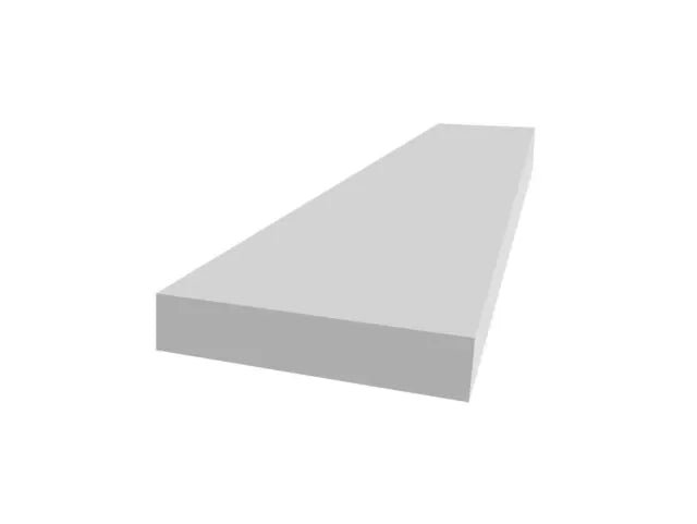 Exterior Razor Trim 5/4" x 3-1/2" x 18' PVC Trim, White - Northside Material Brokers