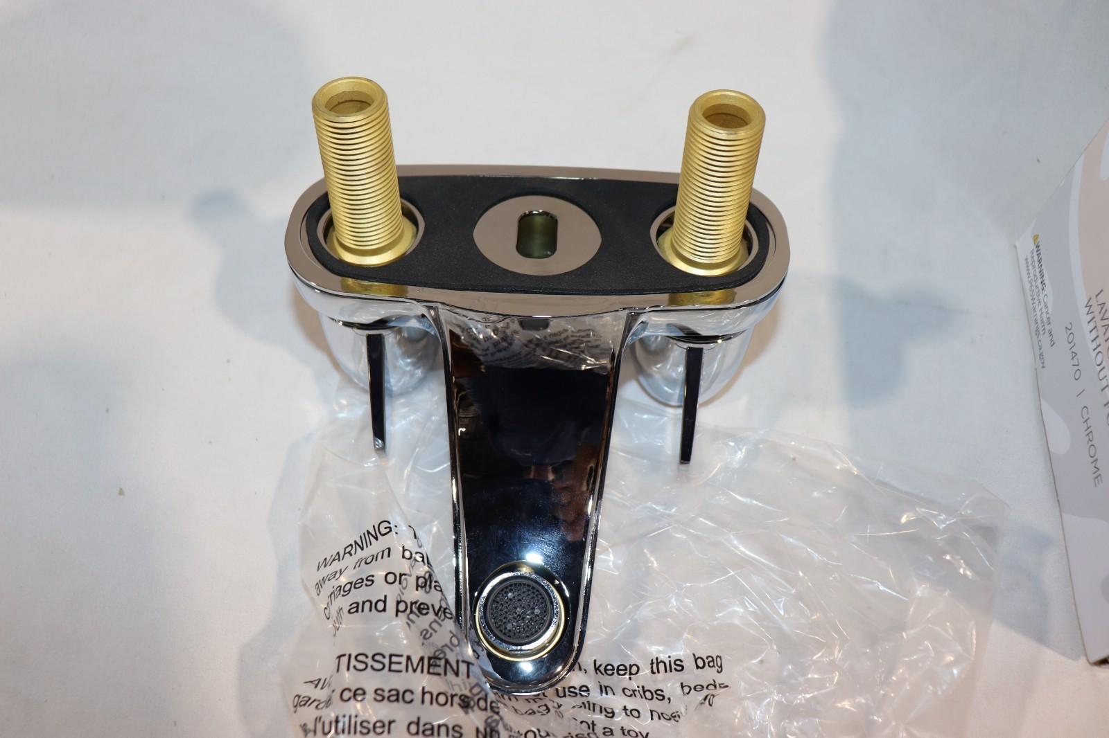 FALLCREEK TWO HANDLE LAVATORY FAUCET WITHOUT POP-UP - CHROME 201470, New - Northside Material Brokers