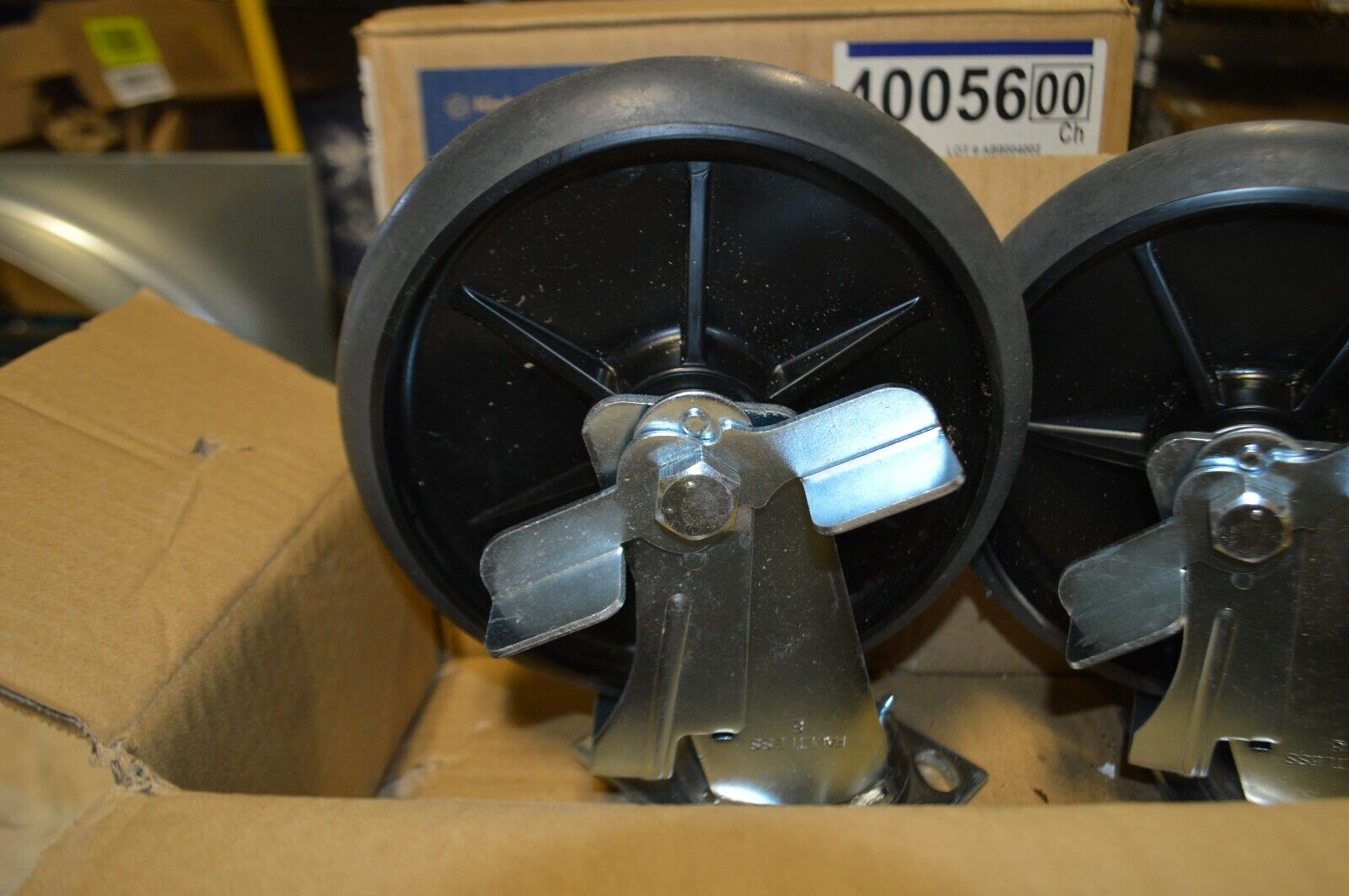 Faultless 8 caster, Color Black and Gray, qty 2 - Northside Material Brokers