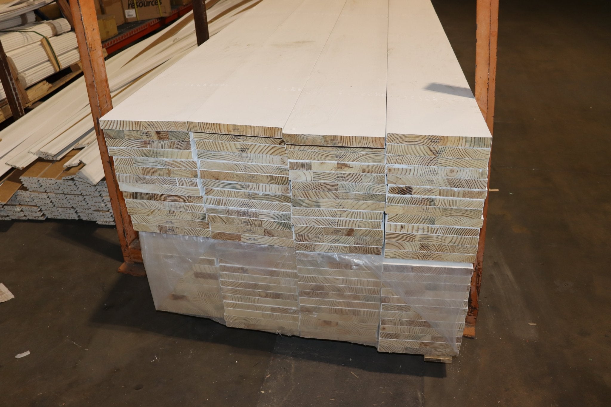 Finish Board 1 Inch x 9.25 Inch x 18 Feet, Primed 4 Sides, White, Pine - Northside Material Brokers