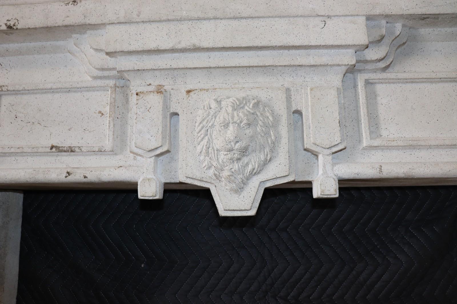 Fireplace Mantel (mantle) Surround Shelf Cast Stone Non-combustible, Off White - Northside Material Brokers