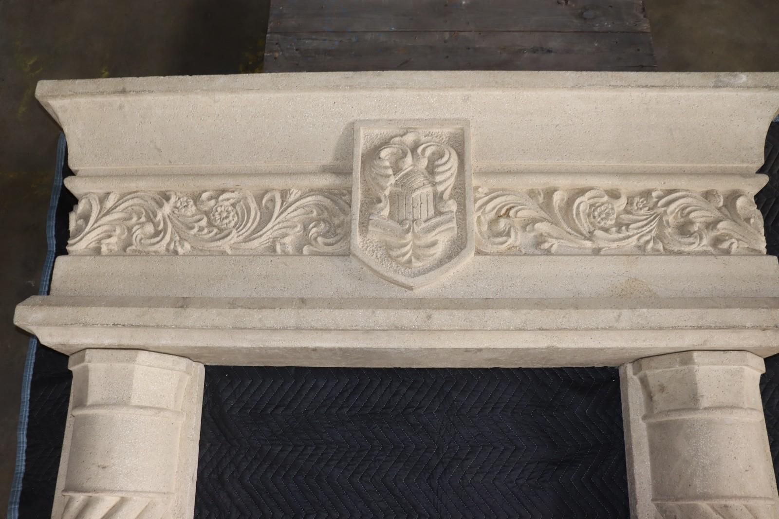 Fireplace Mantel (mantle) Surround Shelf Cast Stone Non-combustible, Tan - Northside Material Brokers