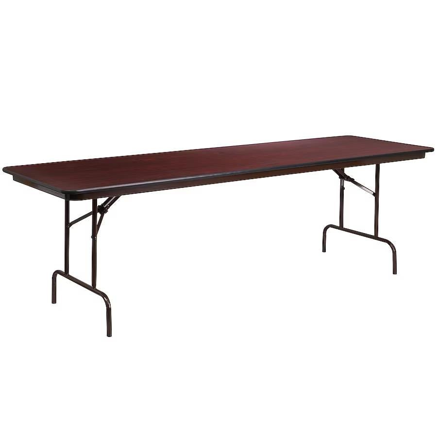 Flash Furniture 2.5-ft x 8-ft Indoor Rectangle Composite Brown Folding Banquet - Northside Material Brokers